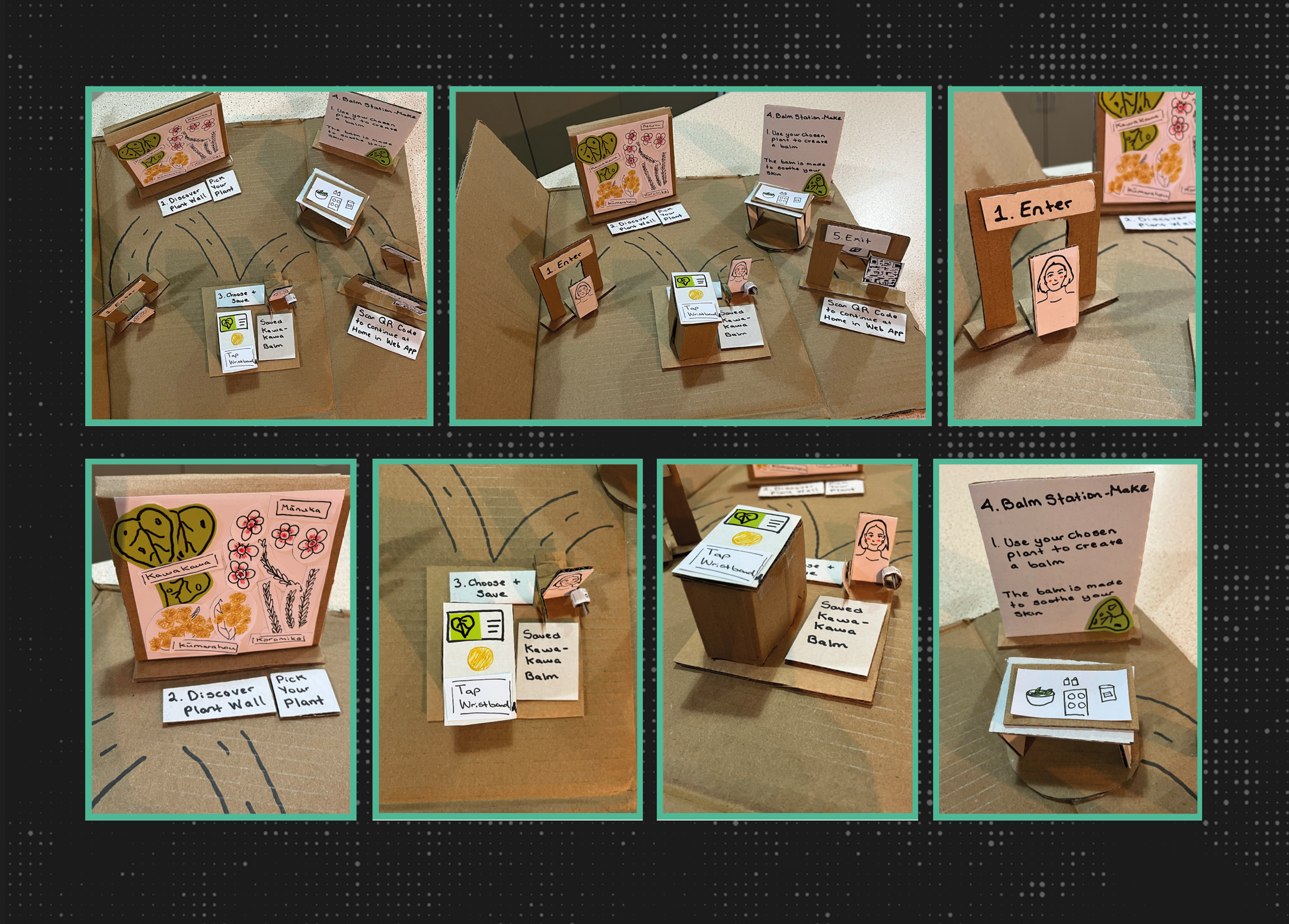 Cardboard prototype — wristband and station interaction