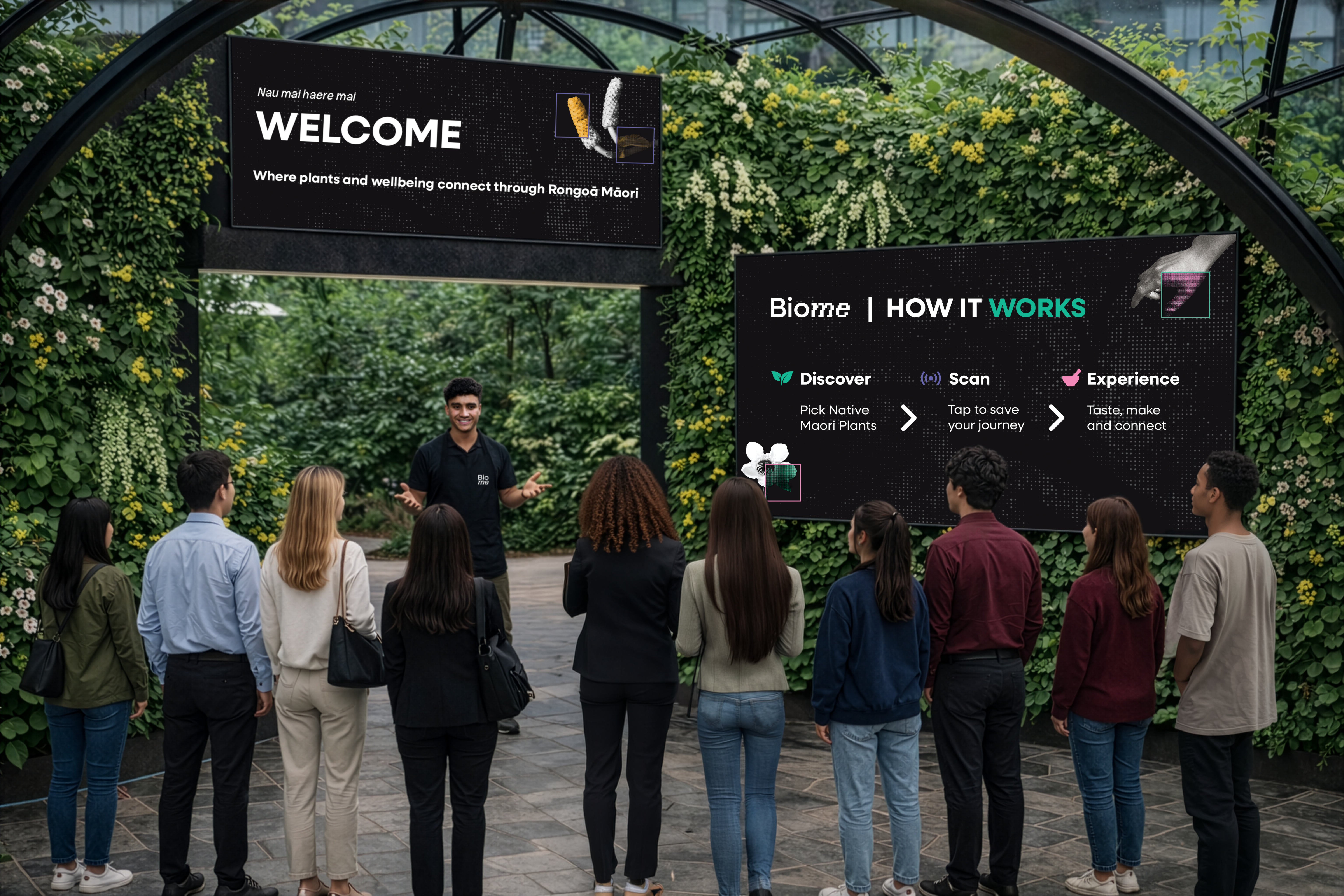 How it works — Discover, Scan, Experience