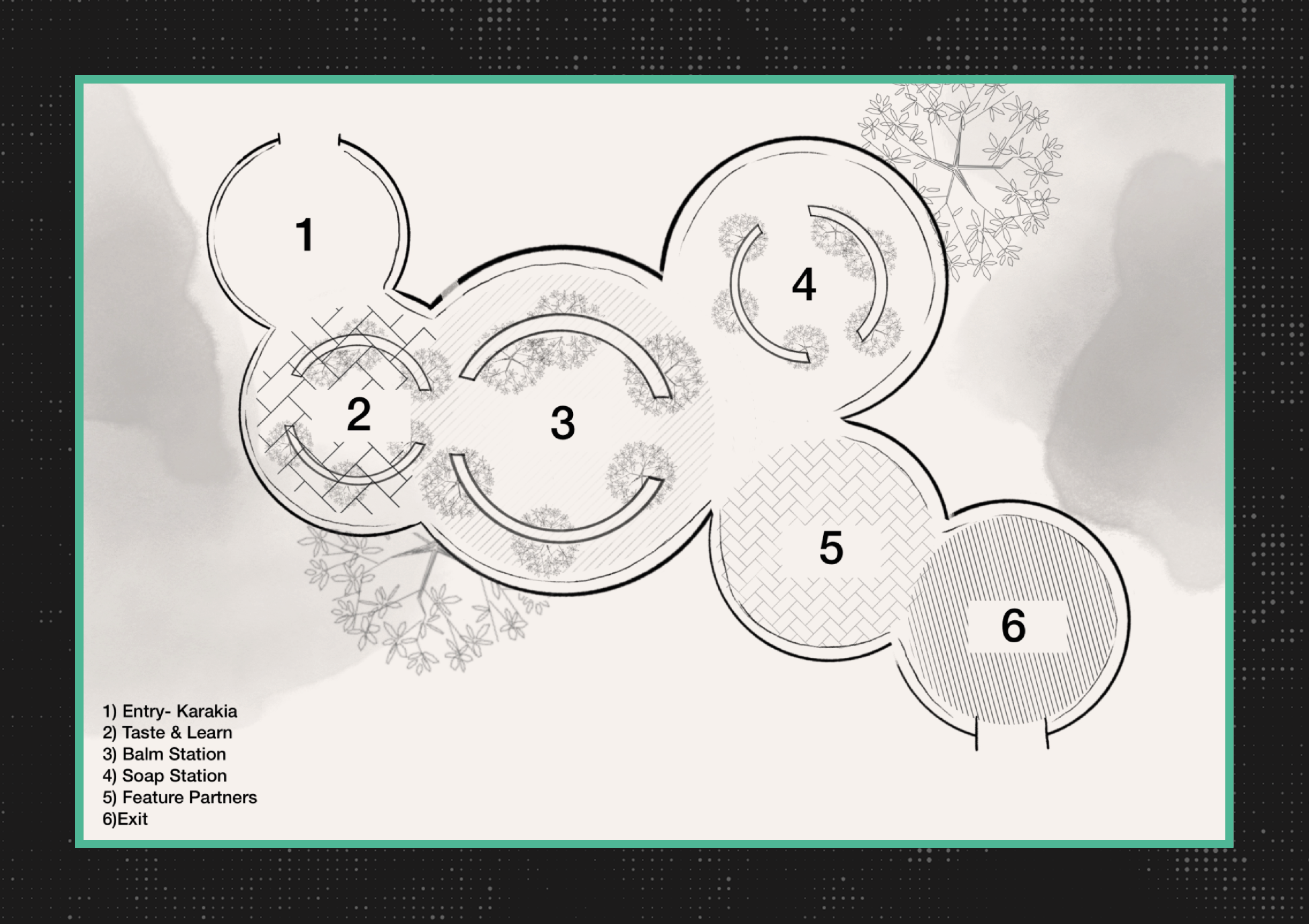Spatial layout refined — rooms and visitor flow